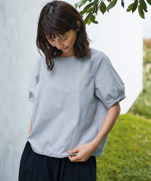 「Sunny clouds」 7分袖ブラウス X-LARGE ブルー系その他 レディース_画像8
