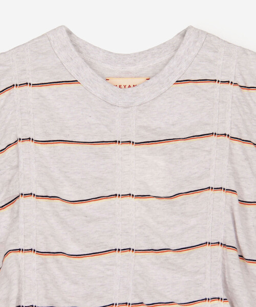 MEYAME メヤメ■レーススリーブレスプルオーバー トップス ベスト ホワイト MEYAME（メヤメ） tシャツ | コットン ボーダー スリーブレスプル