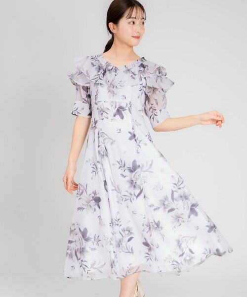 「NOELA」 半袖ワンピース S ベージュ レディース_画像2