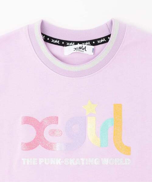 「X-girl Stages」 「KIDS」半袖ワンピース 120cm ブラック キッズ_画像4