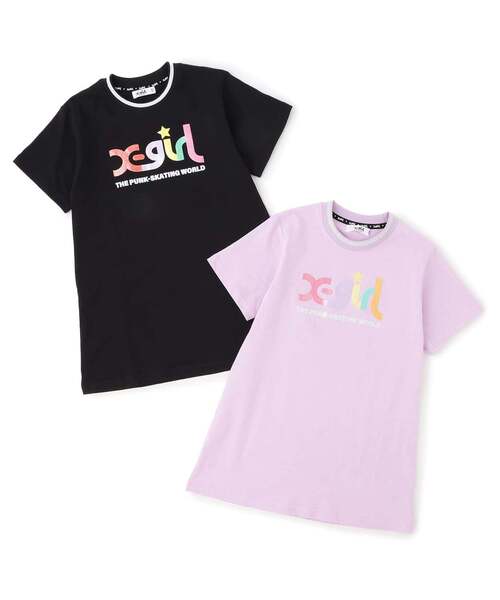 「X-girl Stages」 「KIDS」半袖ワンピース 120cm ブラック キッズ_画像8