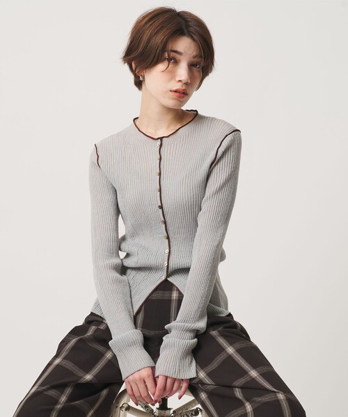 BEAUTY＆YOUTH UNITED ARROWS カーディガン リブ トリミング