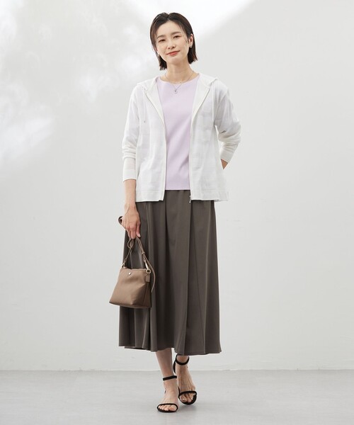 「J.PRESS」 ジップアップパーカー T15 ネイビー レディース_画像4