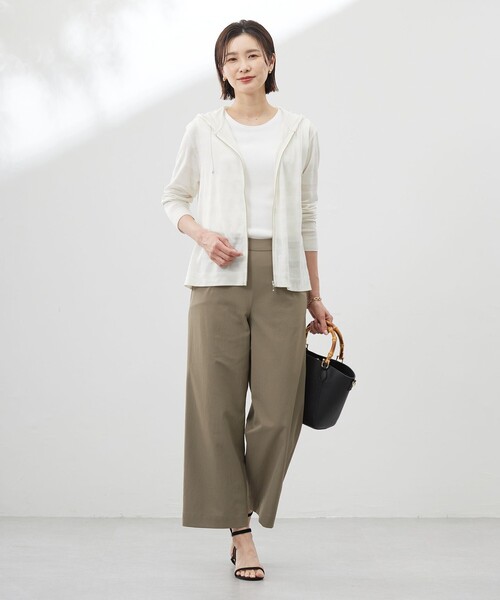 「J.PRESS」 ジップアップパーカー T15 ネイビー レディース_画像5
