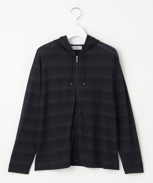 「J.PRESS」 ジップアップパーカー T15 ネイビー レディース_画像8