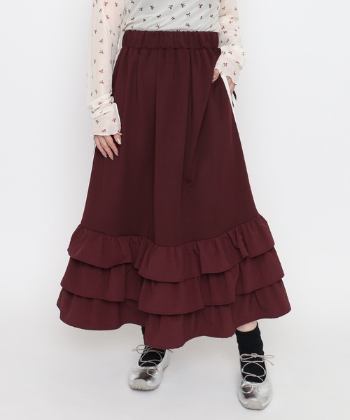 PUNYUS（プニュズ） ロング スカート 「NEW SIZE」フリルティアード