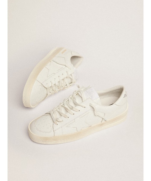 スニーカー GOLDEN GOOSE Stardan sneakers total white leather メンズの画像