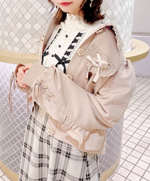 【ショートす】 ジャケット ブルゾン レースアップバックフリルブルゾン ZOZOTOWN PayPayモール店 - 通販 - PayPayモール マッチ