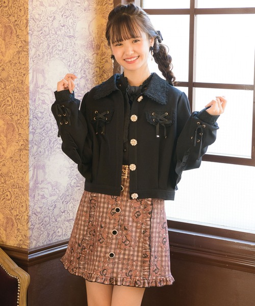 【ショートす】 ジャケット ブルゾン レースアップバックフリルブルゾン ZOZOTOWN PayPayモール店 - 通販 - PayPayモール マッチ