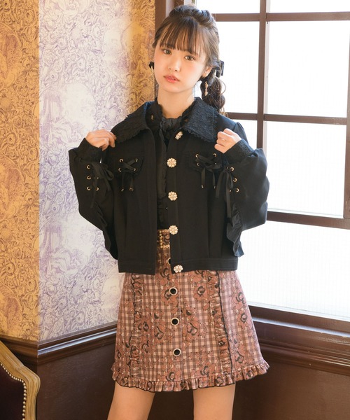 【ショートす】 ジャケット ブルゾン レースアップバックフリルブルゾン ZOZOTOWN PayPayモール店 - 通販 - PayPayモール マッチ