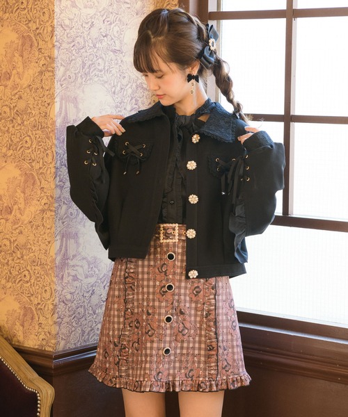 【ショートす】 ジャケット ブルゾン レースアップバックフリルブルゾン ZOZOTOWN PayPayモール店 - 通販 - PayPayモール マッチ