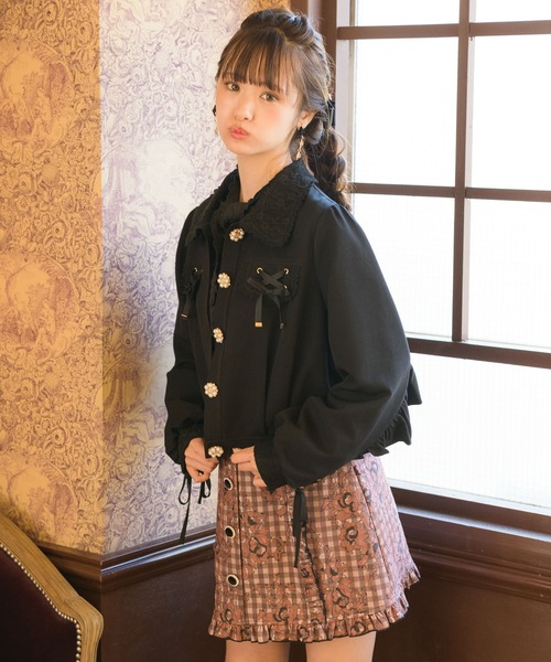 【ショートす】 ジャケット ブルゾン レースアップバックフリルブルゾン ZOZOTOWN PayPayモール店 - 通販 - PayPayモール マッチ