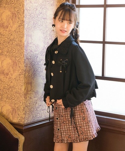 【ショートす】 ジャケット ブルゾン レースアップバックフリルブルゾン ZOZOTOWN PayPayモール店 - 通販 - PayPayモール マッチ