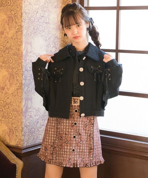 【ショートす】 ジャケット ブルゾン レースアップバックフリルブルゾン ZOZOTOWN PayPayモール店 - 通販 - PayPayモール マッチ