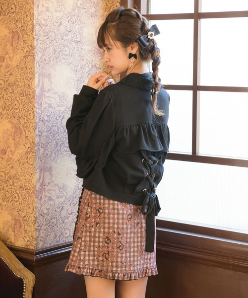 【ショートす】 ジャケット ブルゾン レースアップバックフリルブルゾン ZOZOTOWN PayPayモール店 - 通販 - PayPayモール マッチ