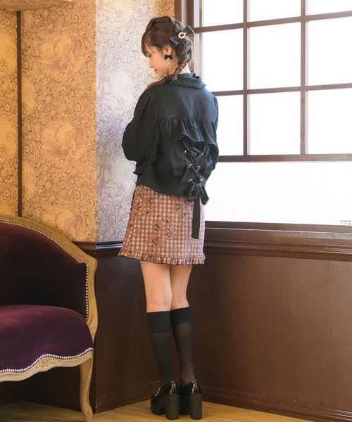 【ショートす】 ジャケット ブルゾン レースアップバックフリルブルゾン ZOZOTOWN PayPayモール店 - 通販 - PayPayモール マッチ