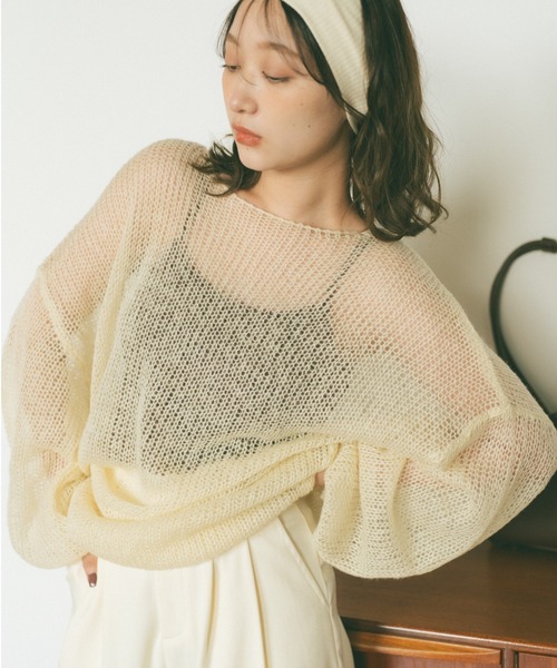 モヘヤwoolシアールーズニット モヘヤwoolシアールーズニット
