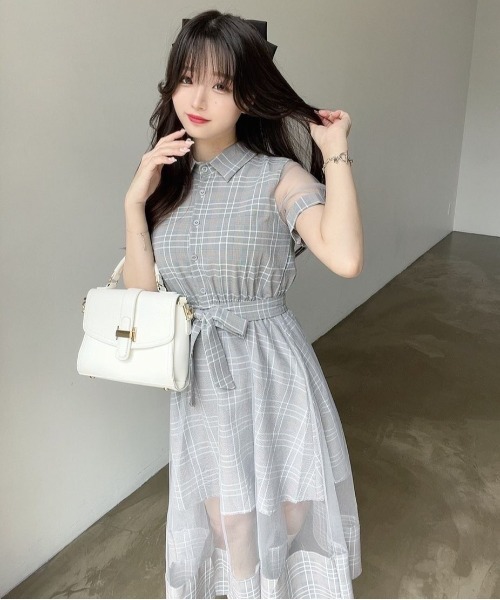 ワンピース Titty Co Petit By Poyo チュールチェックレイヤードワンピース Zozotown Yahoo 店 通販 Yahoo ショッピング