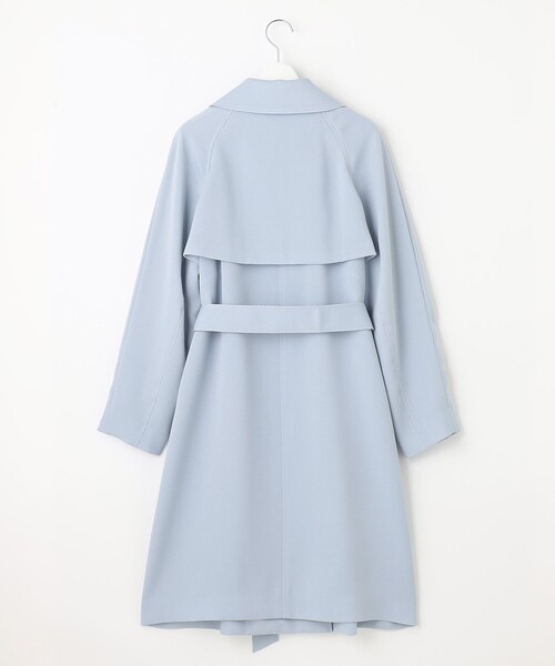【美品】自由区　トロトレンチコート　サイズ38水色　定価64,900円 自由区（ジユウク） トレンチコート コート 「XSサイズ〜」トロ