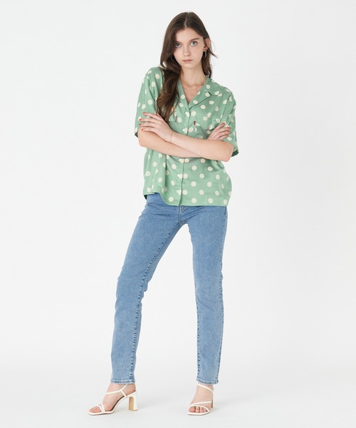 綺麗めスタイルに♪【Levi's】ブルー 724 スリムジーンズ セール】Levi's/リーバイス 724 ハイウエスト ストレート
