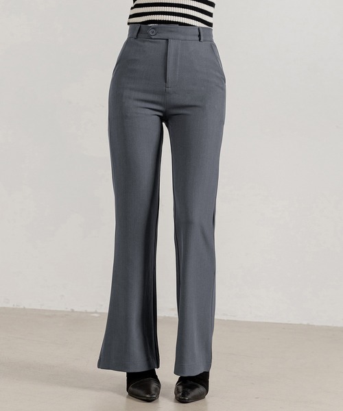 DAY CLOSET スラックス パンツ レディース きれいめツイルフレア