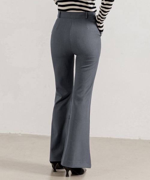 DAY CLOSET スラックス パンツ レディース きれいめツイルフレア