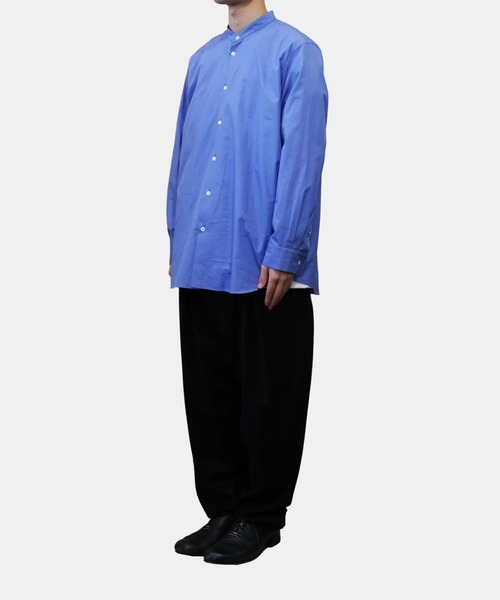 トップス ATON SUVIN BROAD BAND COLLAR SHIRT 6 SUVIN BROAD BAND COLLAR SHIRT | ATON
