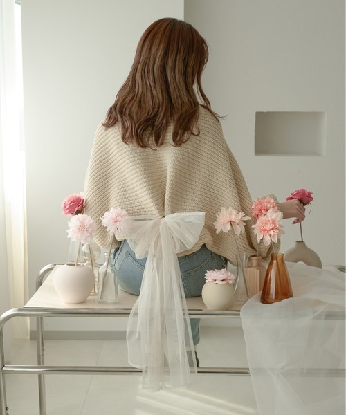 Ambre Neige（アンブルネージュ） tシャツ 2wayチュールリボントップス