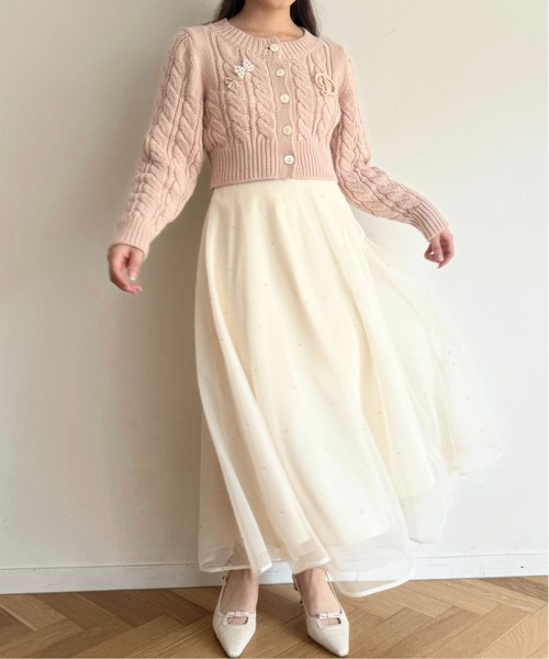 DEICY（デイシー） カーディガン ケーブルショートカーディガン