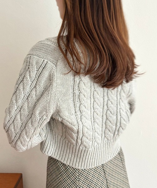 DEICY（デイシー） カーディガン ケーブルショートカーディガン