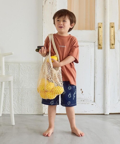 poppy ジャガード ハーフパンツ (BLUE FLOWER) あさぎーにょ jacquard half flare pants (blue flower) – POPPY