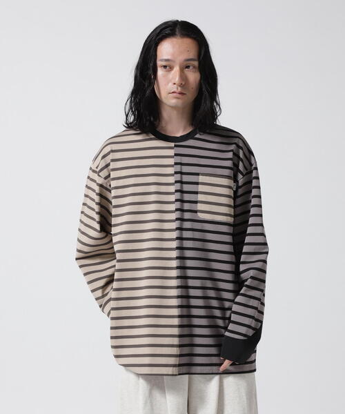 CMF OUTDOOR GARMENT ストライプ 長袖カットソー COMFY OUTDOOR GARMENT tシャツ CMF GARMENT/シーエムエフ