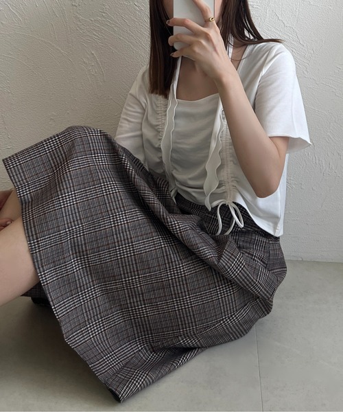 ♡関税送料込♡Fendi ミディ丈 スカート raffime スカート アソートチェックミディスカート : ZOZOTOWN