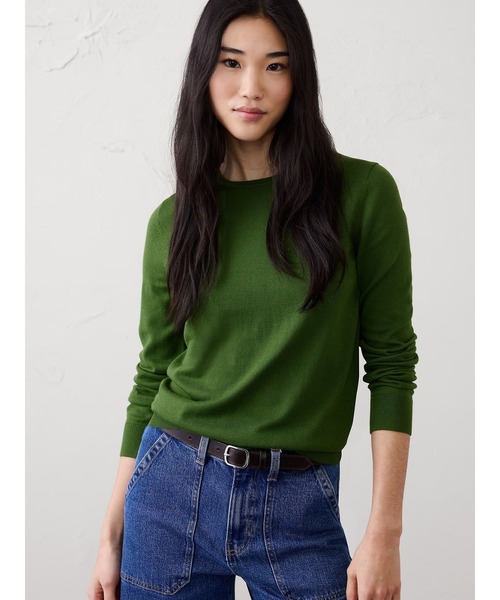 ニット セーター BANANA REPUBLIC FACTORY STORE　　フォーエバークルーネックセーター レディースの画像