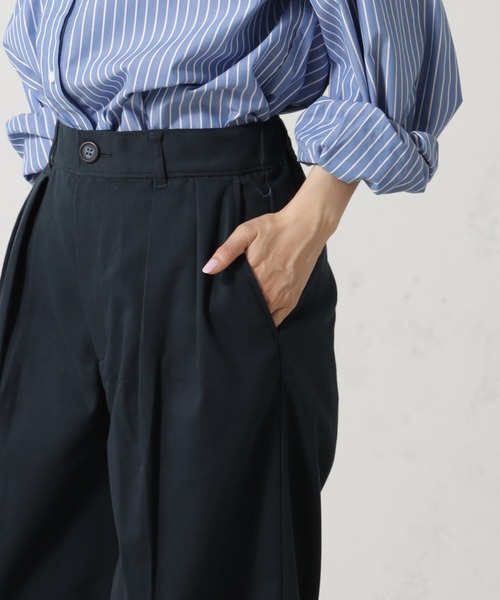 FOUND GOOD チノパン ストレッチノワイドパンツ レディース : ZOZOTOWN