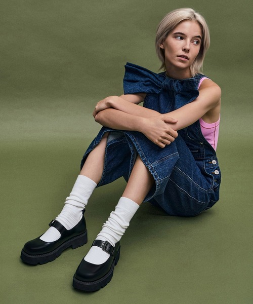 パンプス バックル リッジッドソールチャンキーメリージェーン CHARLES ＆ KEITH パンプス バックル リッジッドソールチャン