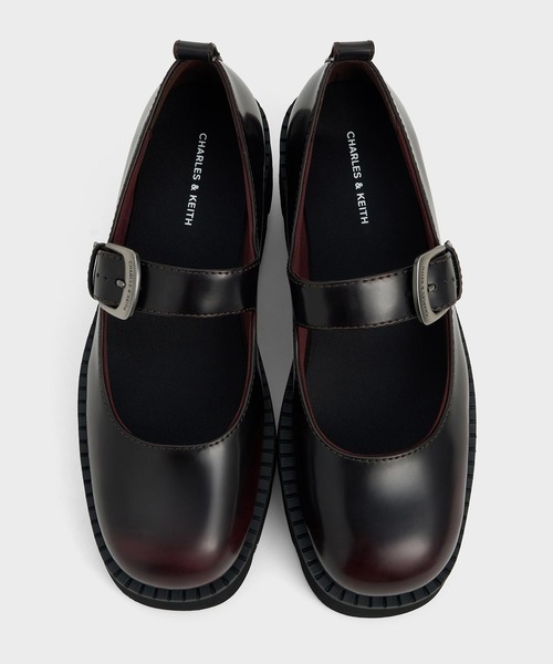 パンプス バックル リッジッドソールチャンキーメリージェーン CHARLES ＆ KEITH パンプス バックル リッジッドソールチャン
