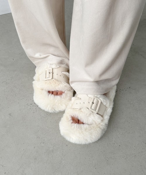 フィクルベベ Wベルトファーサボサンダル Wベルトファーサボサンダル（サンダル）｜FickleBebe（フィクルベベ