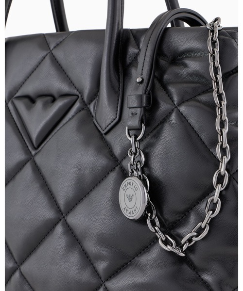 Emporia Armani ﾊﾟﾃﾞｯﾄﾞハンドバッグ EMPORIO ARMANI トートバッグ 「オンライン限定」「エンポリオ