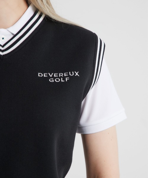 新品　DEVEREUX GOLF ニットベスト DEVEREUX GOLF ベスト ジレ コットンケーブルベスト メンズ