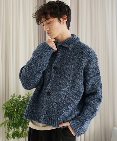 MinoriTY（マイノリティ） カーディガン 「MinoriTY」襟付きミックス