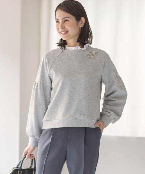 AMOMMA パフスリーブ スウェット グレー 完売 レディー トップス 美品 AMOMMA / アモマ | PUFF SLEEVE SWEAT 裏起毛 トレーナー