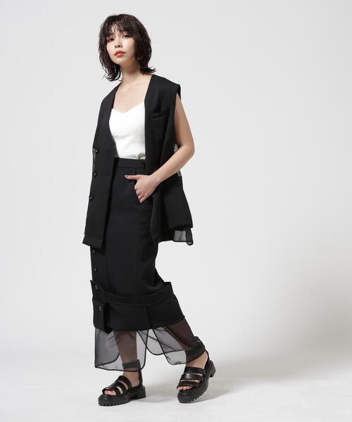 un3d ベスト UN3D. - SIDE PARTS KT VEST / サイドパーツニットベスト