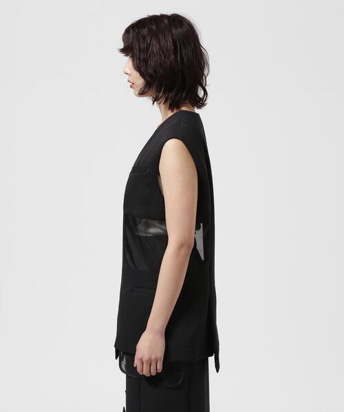 UN3D. ベスト ジレ UN3D./アンスリード/SHEER LAYERED VEST