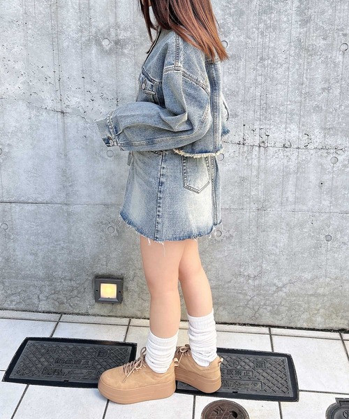INGNI デニムスカート カットオフデニムスカート(セットアップ