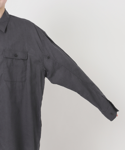 新品 Spick & Span コットンリネンユーティリティーシャツ Spick & Span｜手洗い可 / コットンリネンユーティリティー
