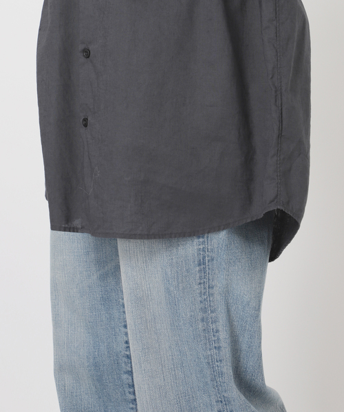 【新品・タグ付き】Spick & Span コットンリネンユーティリティーシャツ Spick＆Span ブラウス シャツ 手洗い可 / コットンリネン