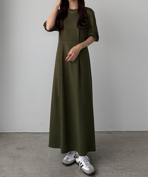 callautia（カラウティア） ワンピース 半袖 パフスリーブバックリボン