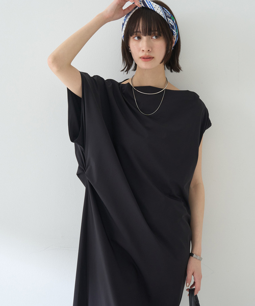 Rouge vif（ルージュ ヴィフ） ワンピース 半袖 アシンメトリー