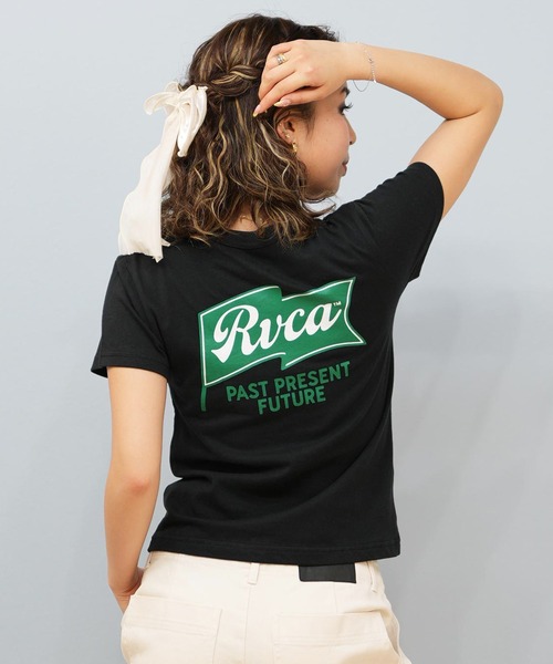 tシャツ RVCA/ルーカ Tシャツ バックプリント  ショート丈BF04C-206 レディース
